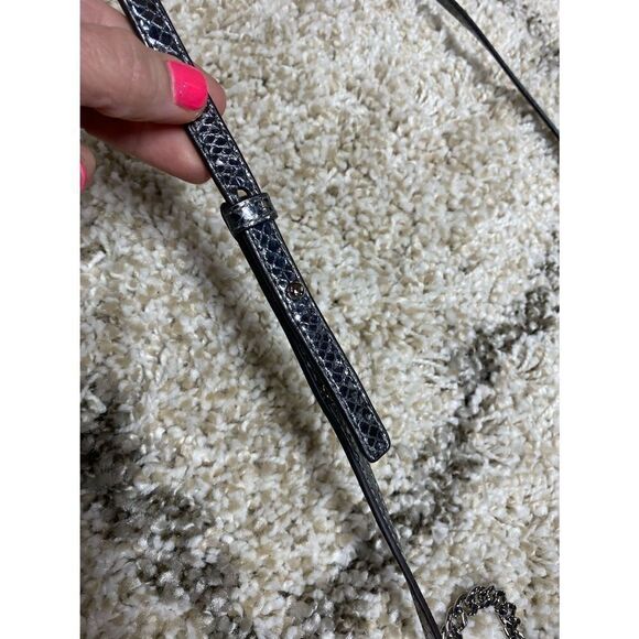 Michael Kors Gunmetal Metallic Crossbody Clutch NWOT - Picture 6 of 10